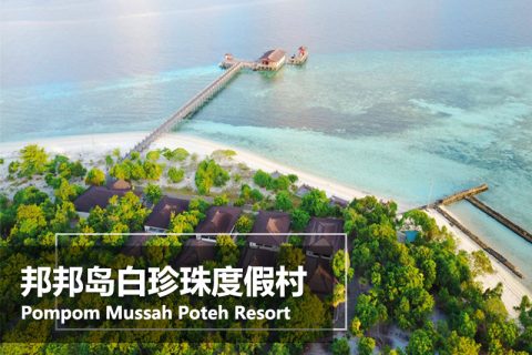 仙本那邦邦岛白珍珠度假村Pom Pom Mussah Poteh Resort 邦邦岛海景房园林房预定 仙本那 潜客